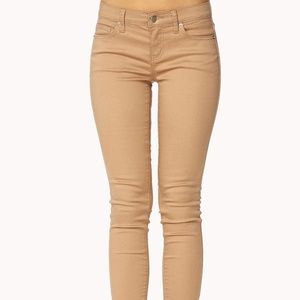 Tan Stretch Pants Size 26 / Forever 21